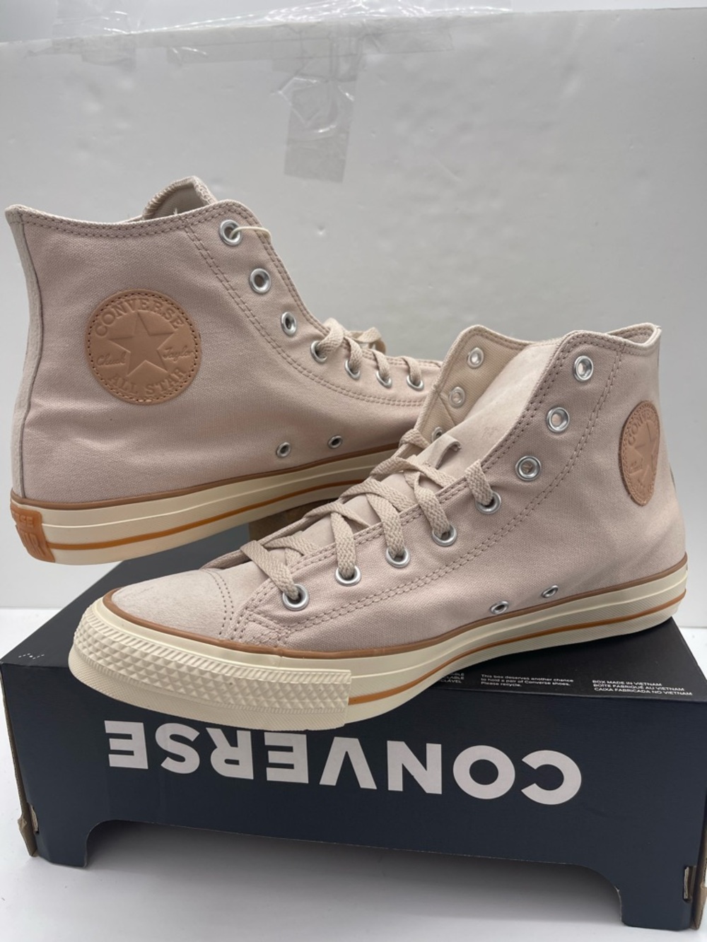 Converse Mens CTAS Hi Warm Clay Nachetta Beige A11454C High Top Sneakers Classic - Picture 9 of 16
